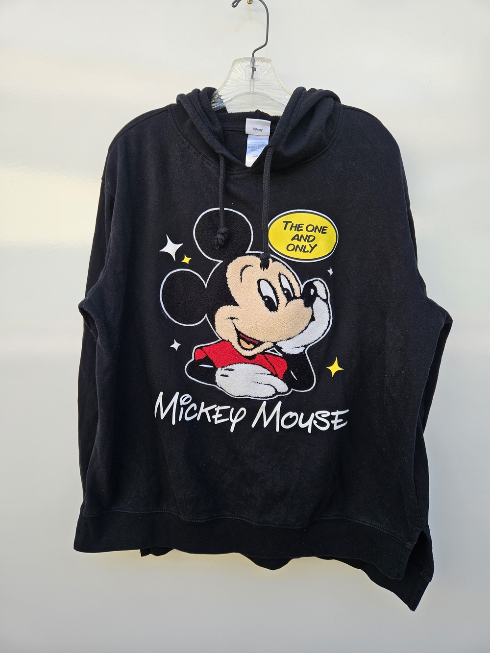 Mickey Mouse Black Graphic Hoodie With Embroidery Sz XXL